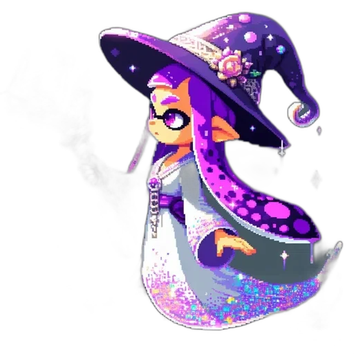 dress, staff, pixel art, concept art transparent PNG cut-out