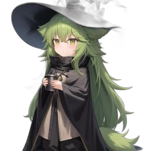 hat, staff, weapon, dress transparent PNG cut-out