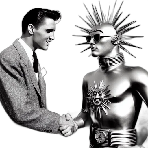 robot, jewelry, mask, jacket transparent PNG cut-out