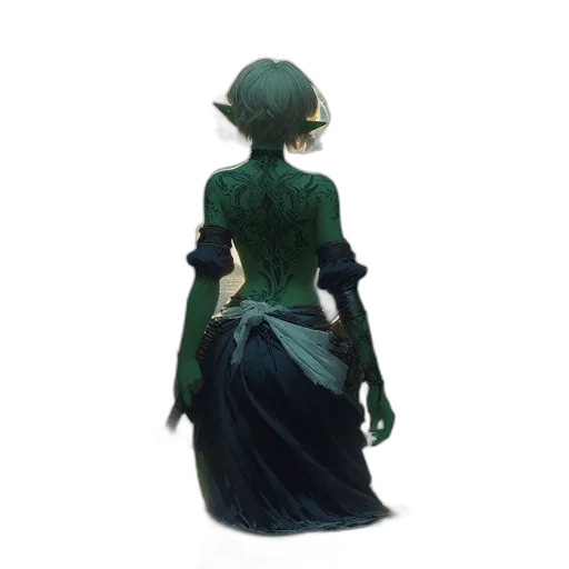 dress, hat, staff, crown transparent PNG cut-out