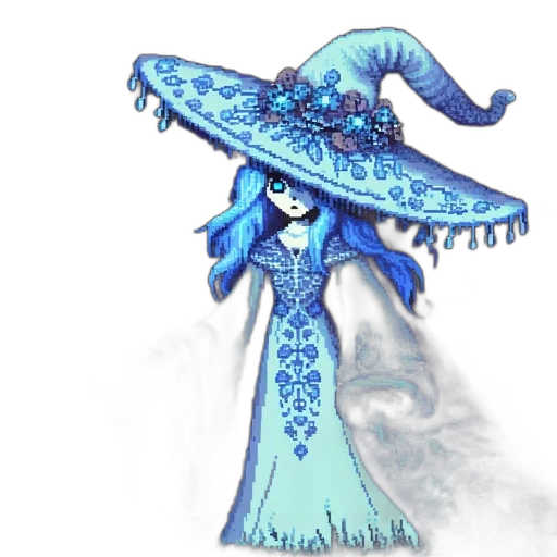 hat, staff, dress, dragon transparent PNG cut-out
