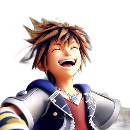 jacket, face, sword, 3d render transparent PNG cut-out