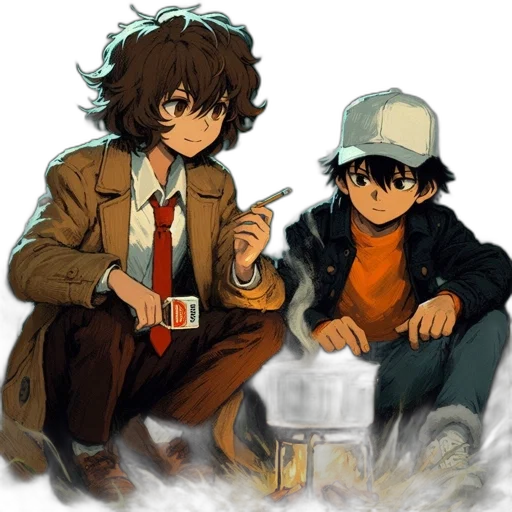 jacket, hat, concept art, anime transparent PNG cut-out
