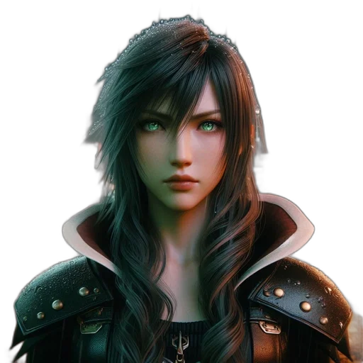 face, jacket, dragon, fantasy art transparent PNG cut-out