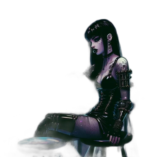 robot, dress, staff, concept art transparent PNG cut-out