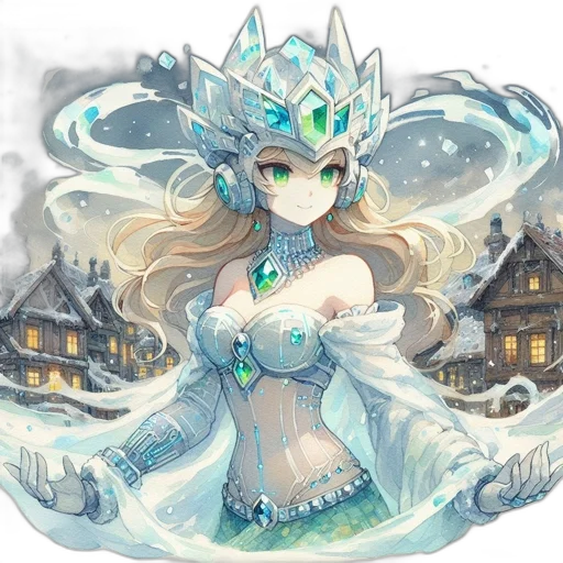 crown, staff, dress, dragon transparent PNG cut-out