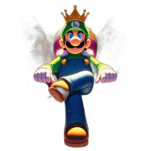 crown, staff, weapon, 3d render transparent PNG cut-out