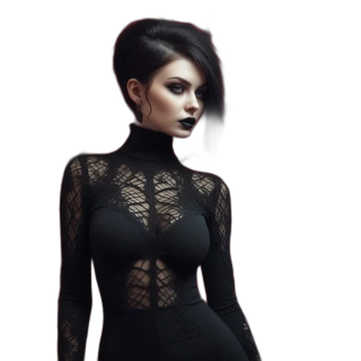 dress, jewelry, face, staff transparent PNG cut-out