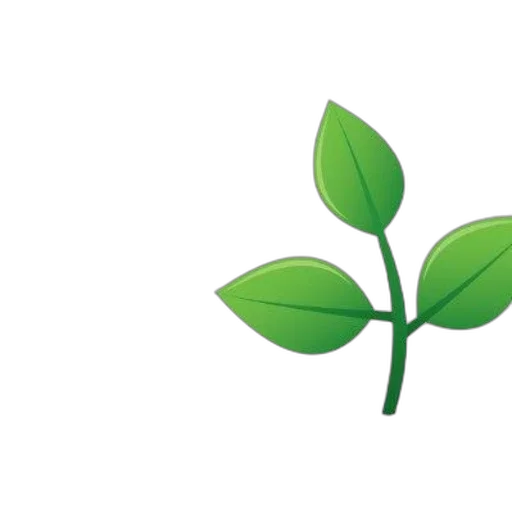 flower, staff, 3d render, green transparent PNG cut-out