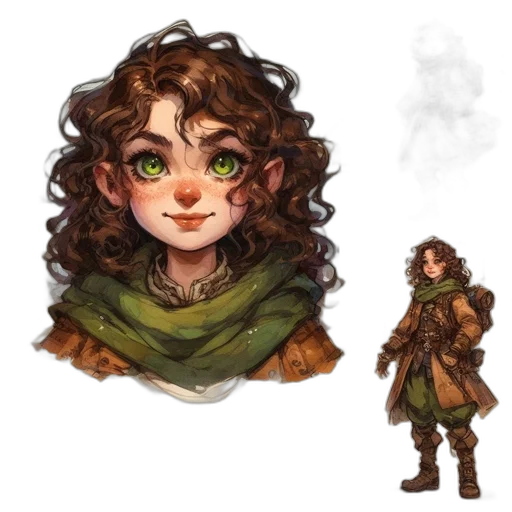concept art, fantasy art, pixel art, watercolor transparent PNG cut-out