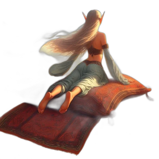 dress, furniture, hair, staff transparent PNG cut-out