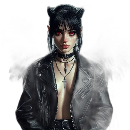 jacket, face, fantasy art, cyberpunk transparent PNG cut-out