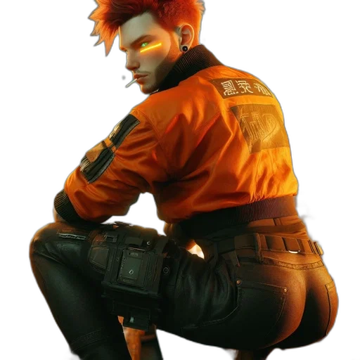 jacket, staff, weapon, concept art transparent PNG cut-out