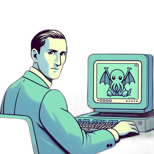 robot, vaporwave, pixel art, concept art transparent PNG cut-out