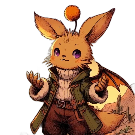 staff, animal, jacket, creature transparent PNG cut-out