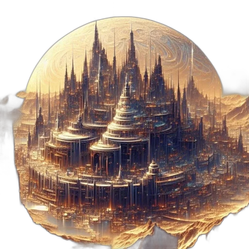 crown, concept art, fantasy art, 3d render transparent PNG cut-out
