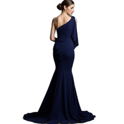 dress, blue, navy, one transparent PNG cut-out