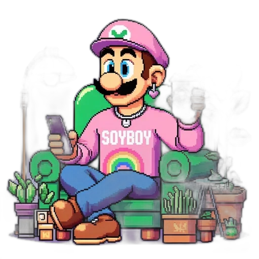 staff, pixel art, concept art, vaporwave transparent PNG cut-out