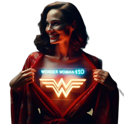 comic book art, concept art, neon lights, woman transparent PNG cut-out
