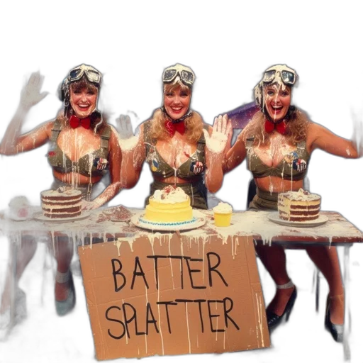 concept art, three, women, matching transparent PNG cut-out