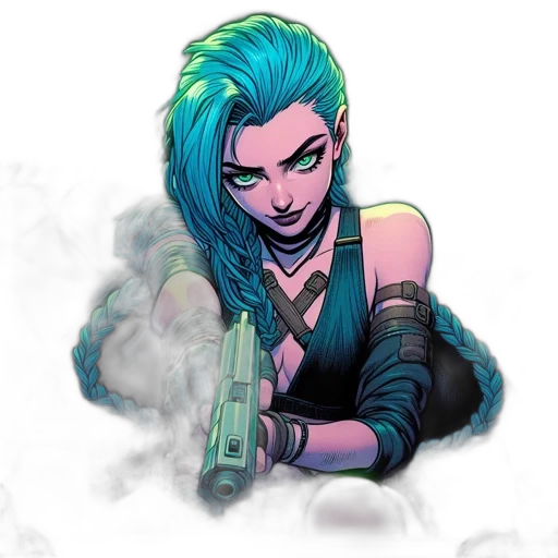 weapon, cyberpunk, comic book art, concept art transparent PNG cut-out