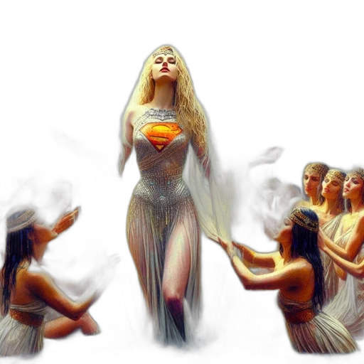 dress, concept art, fantasy art, comic book art transparent PNG cut-out