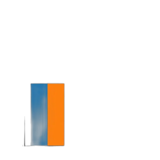 3d render, pixel art, blue, colorful transparent PNG cut-out