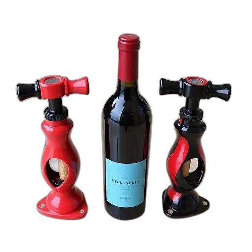 bottle, 3d render, three, wine transparent PNG cut-out