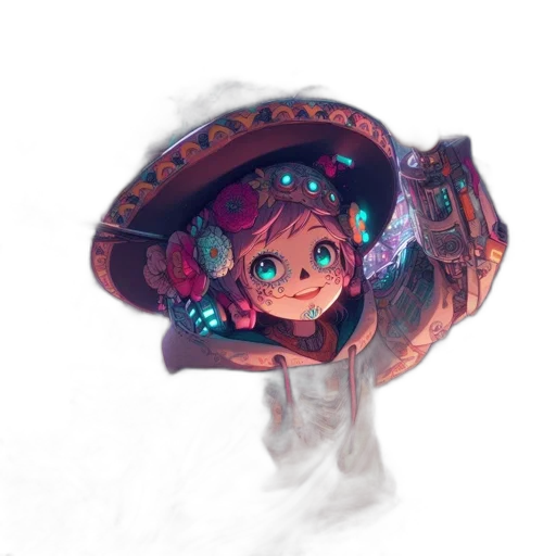 staff, hat, weapon, mask transparent PNG cut-out
