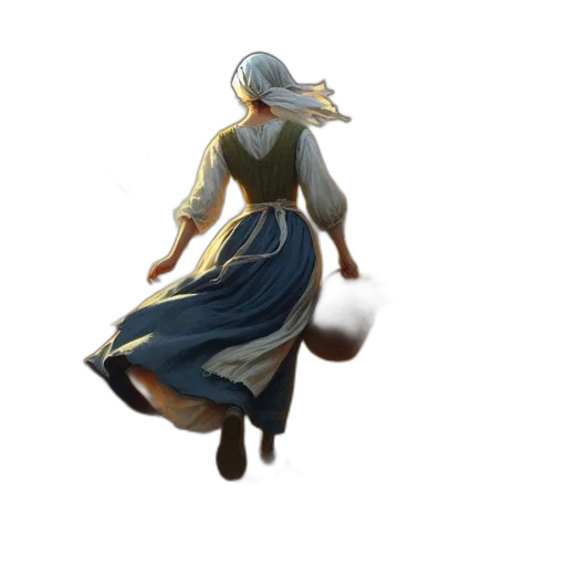 dress, staff, dragon, mask transparent PNG cut-out
