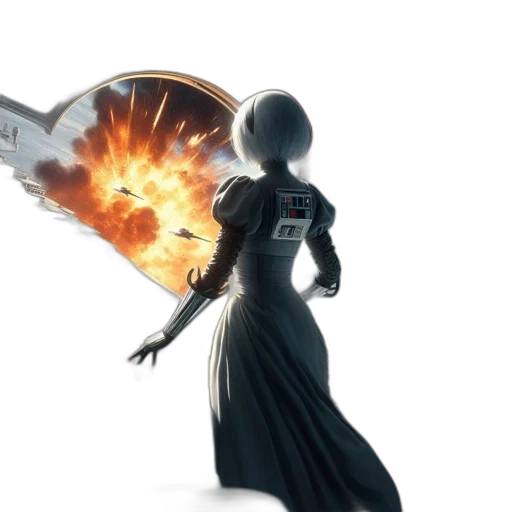 weapon, staff, sword, robot transparent PNG cut-out
