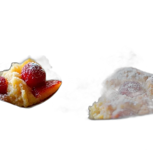 food, crown, 3d render, photorealistic transparent PNG cut-out