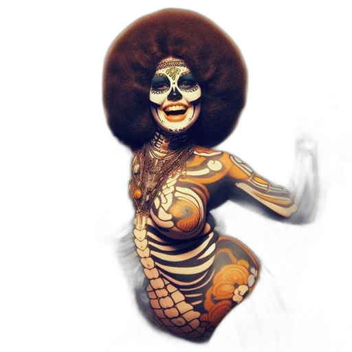 mask, creature, hair, dress transparent PNG cut-out