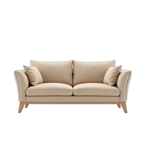furniture, 3d render, earth tones, beige transparent PNG cut-out