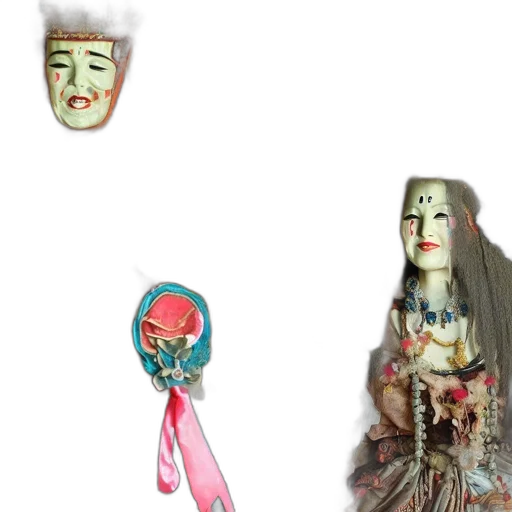 mask, jewelry, face, staff transparent PNG cut-out