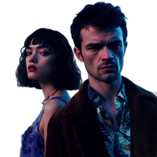 jacket, concept art, cyberpunk, neon lights transparent PNG cut-out
