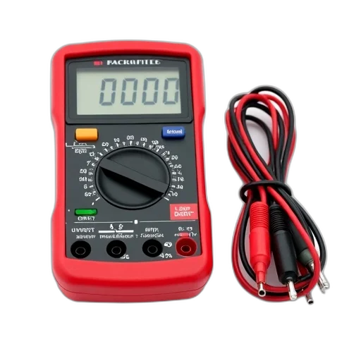 red, digital, multimeter, black transparent PNG cut-out