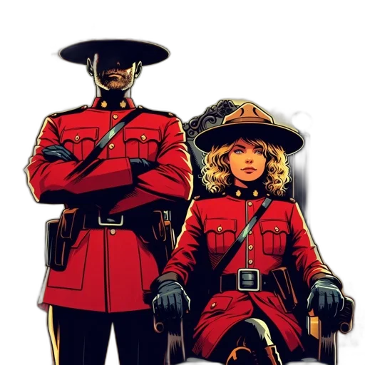 jacket, hat, staff, comic book art transparent PNG cut-out