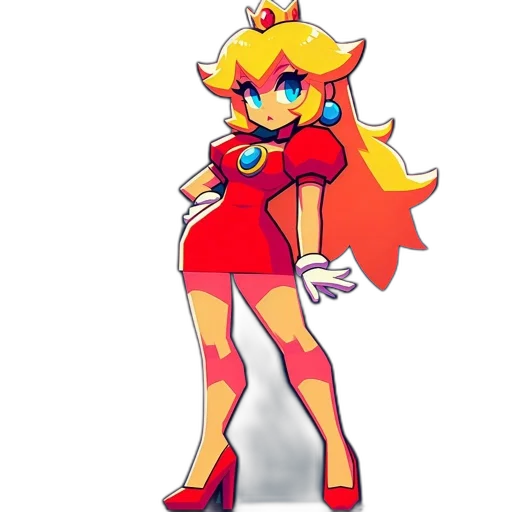dress, crown, staff, weapon transparent PNG cut-out