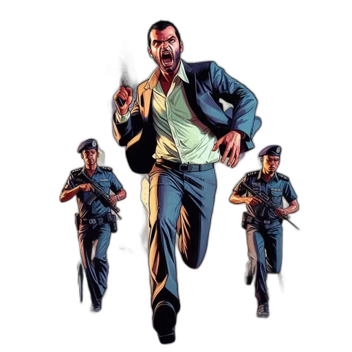 jacket, weapon, comic book art, concept art transparent PNG cut-out
