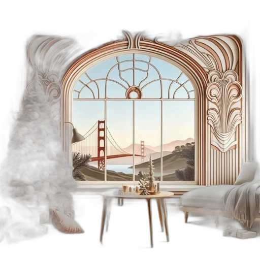 furniture, concept art, photorealistic, 3d render transparent PNG cut-out