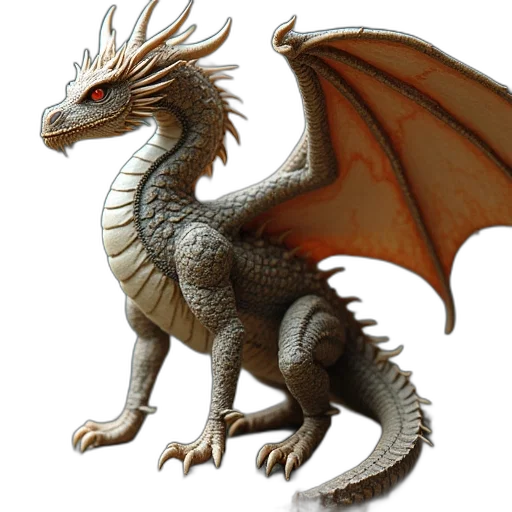 dragon, animal, creature, staff transparent PNG cut-out