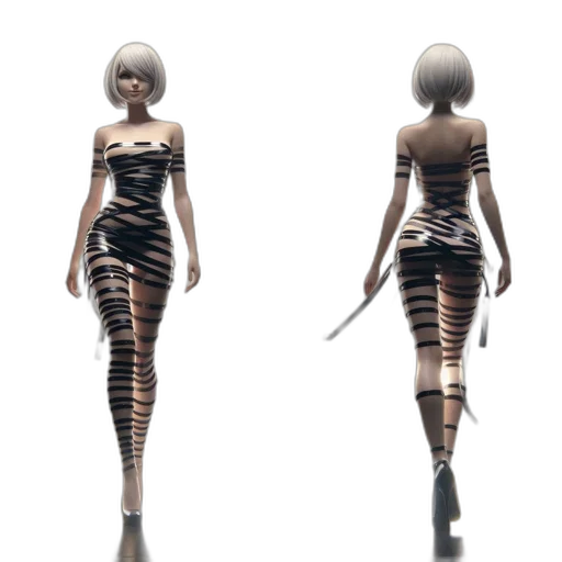 dress, hair, creature, jewelry transparent PNG cut-out
