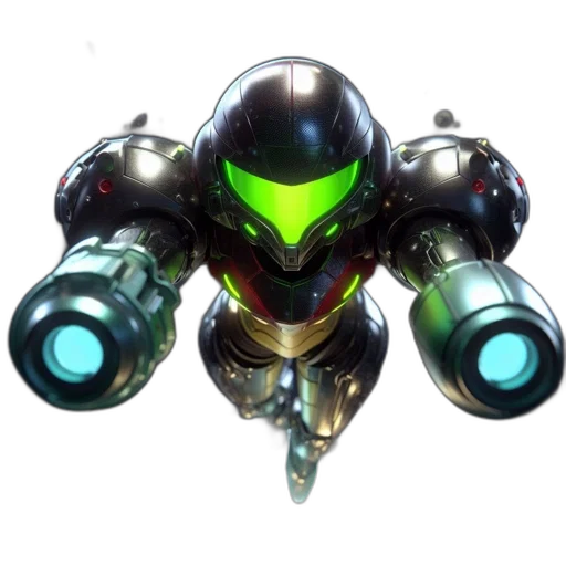 robot, weapon, concept art, 3d render transparent PNG cut-out