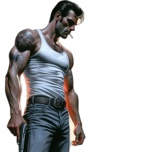 weapon, comic book art, concept art, photorealistic transparent PNG cut-out