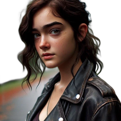 jacket, face, hair, jewelry transparent PNG cut-out