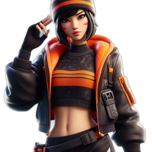 jacket, staff, concept art, 3d render transparent PNG cut-out