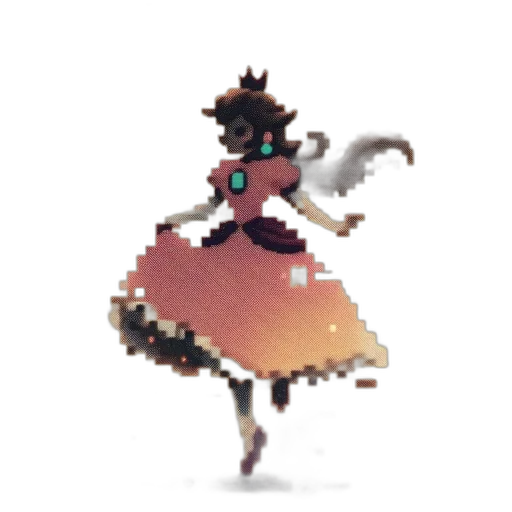 dress, robot, crown, staff transparent PNG cut-out