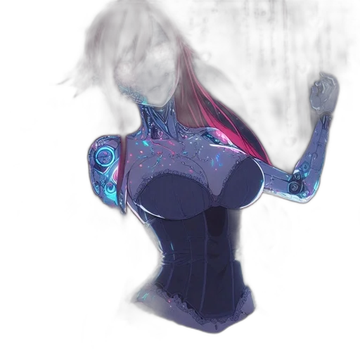 dress, robot, jacket, hair transparent PNG cut-out