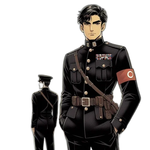 staff, jacket, weapon, concept art transparent PNG cut-out